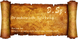Draskovich Szilvia névjegykártya