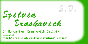 szilvia draskovich business card